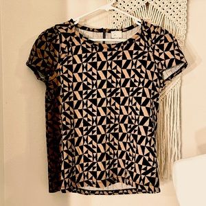 ANTHROPOLOGIE Geometric pattern top
